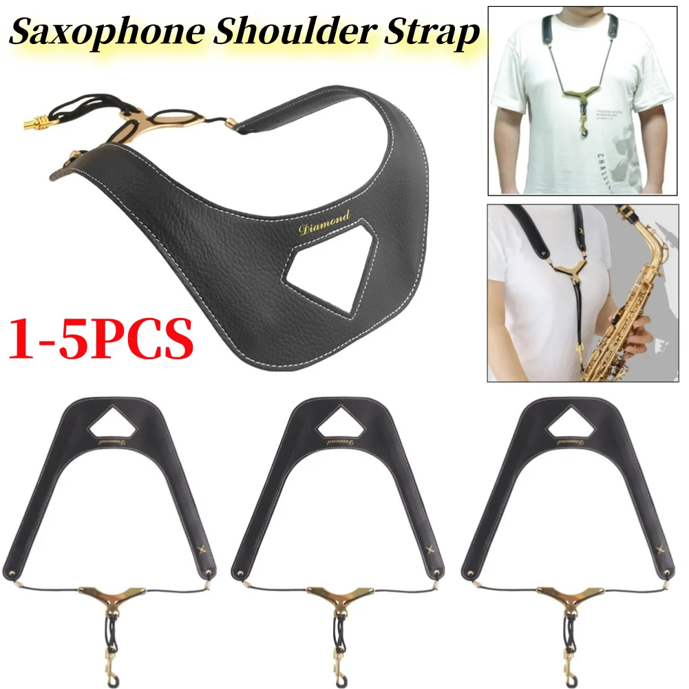 Universal Saxophone Neck Strap Adjustable Clarinet Neck Band with Hook Clasp Sax Neck Harness for Alto Tenor Baritone Soprano