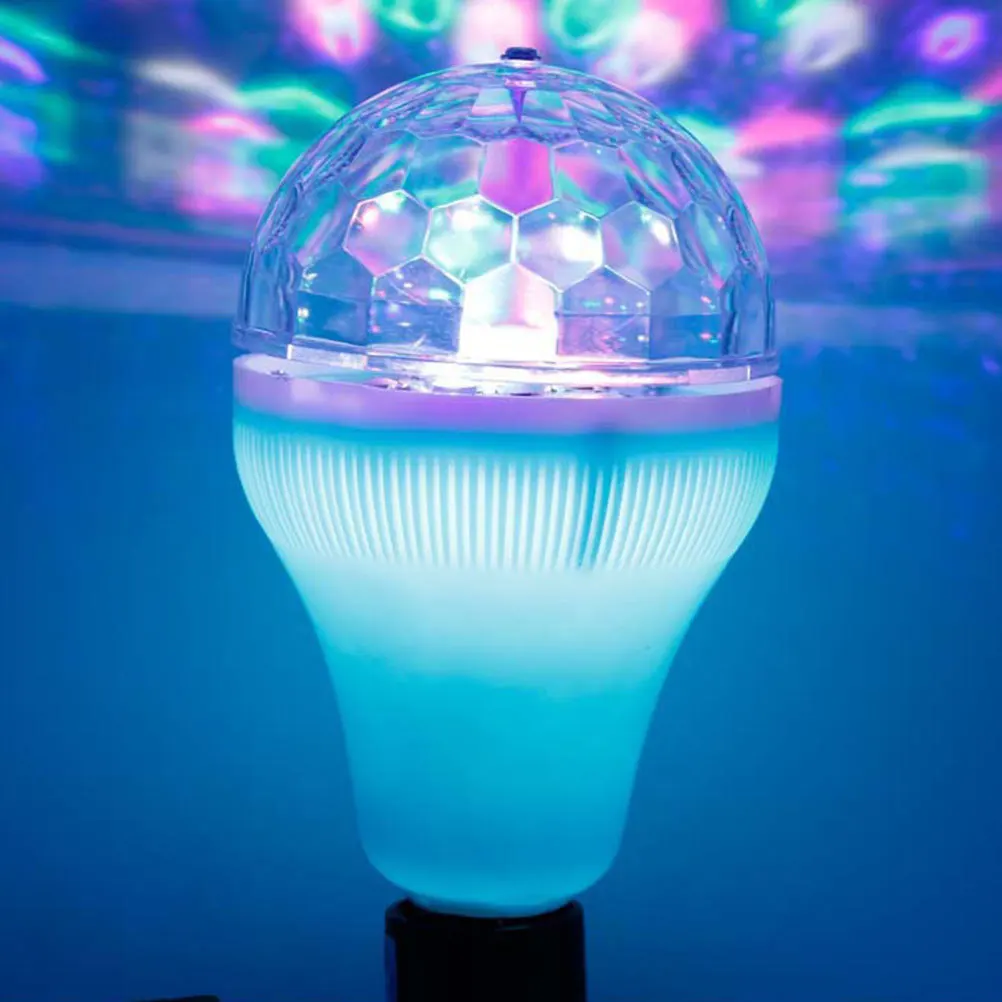 Rgb المرحلة ضوء لمبة الدورية ديسكو كشاف إضاءة للحفلات Led المحيطة مصباح ل Ktv المنزل الرقص إضاءة الحفلات تأثيرات ديكور