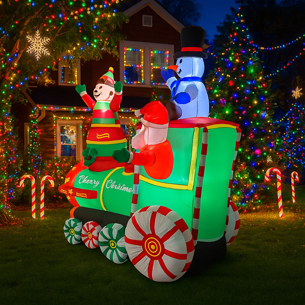 1.8M/5.9FT Christmas Train San - đánh giá và giá Christmas Lights Outdoor