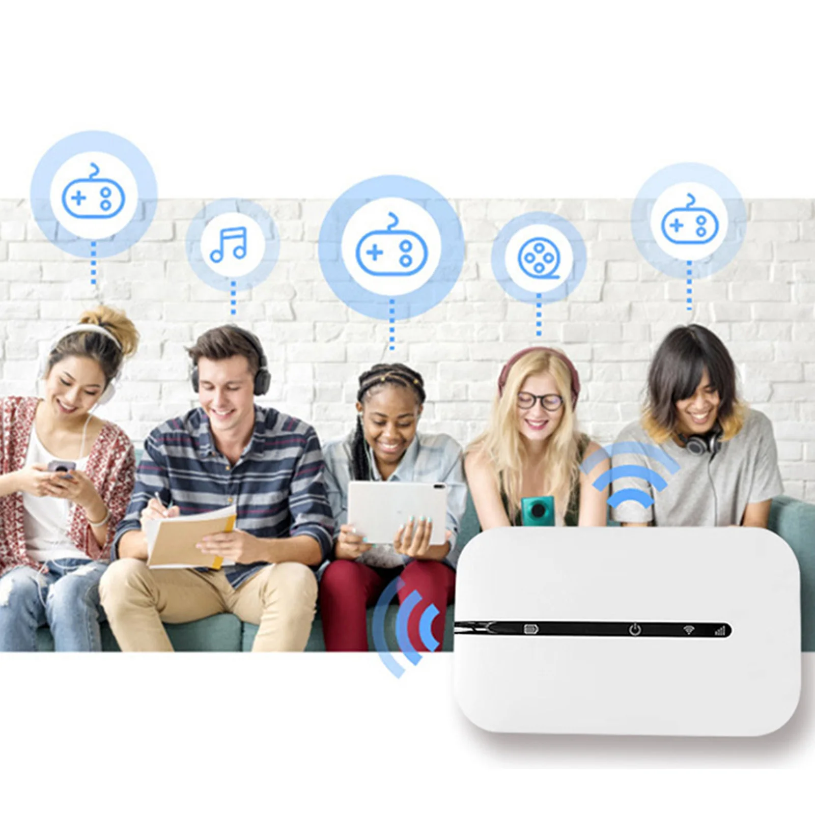 4G Portable WiFi 150Mbps High Speed Mobile WiFi Hotspot Device with SIM Card Slot for Phone Tablet Mobile WiFi Hotspot Router