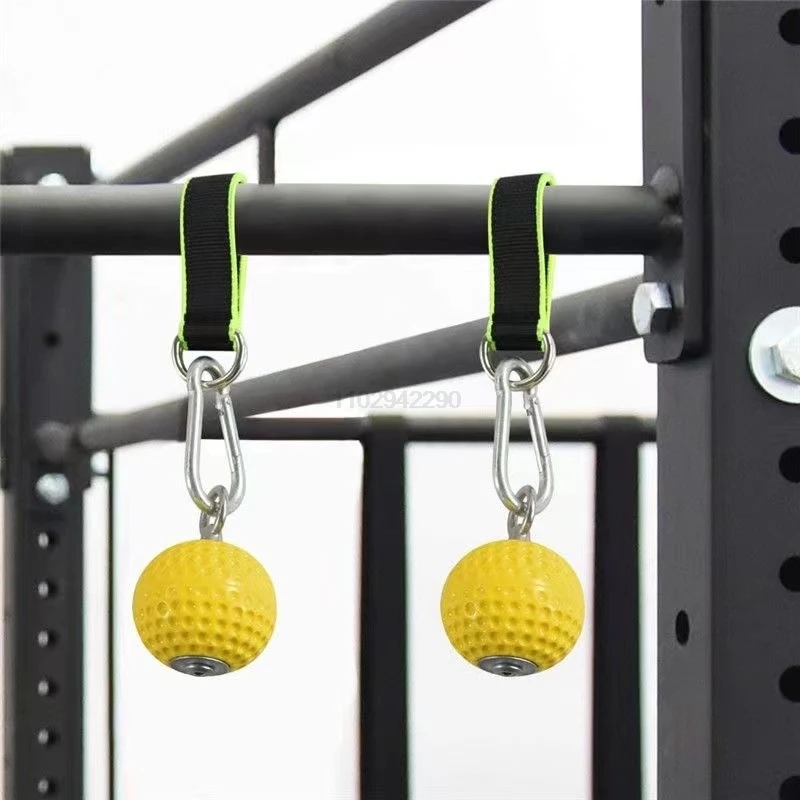 72mm Pull Up Balls Cannonball Grips with Straps for Finger Trainer Grip Strength Climbing Training Hand Grip Fitness Exerciser