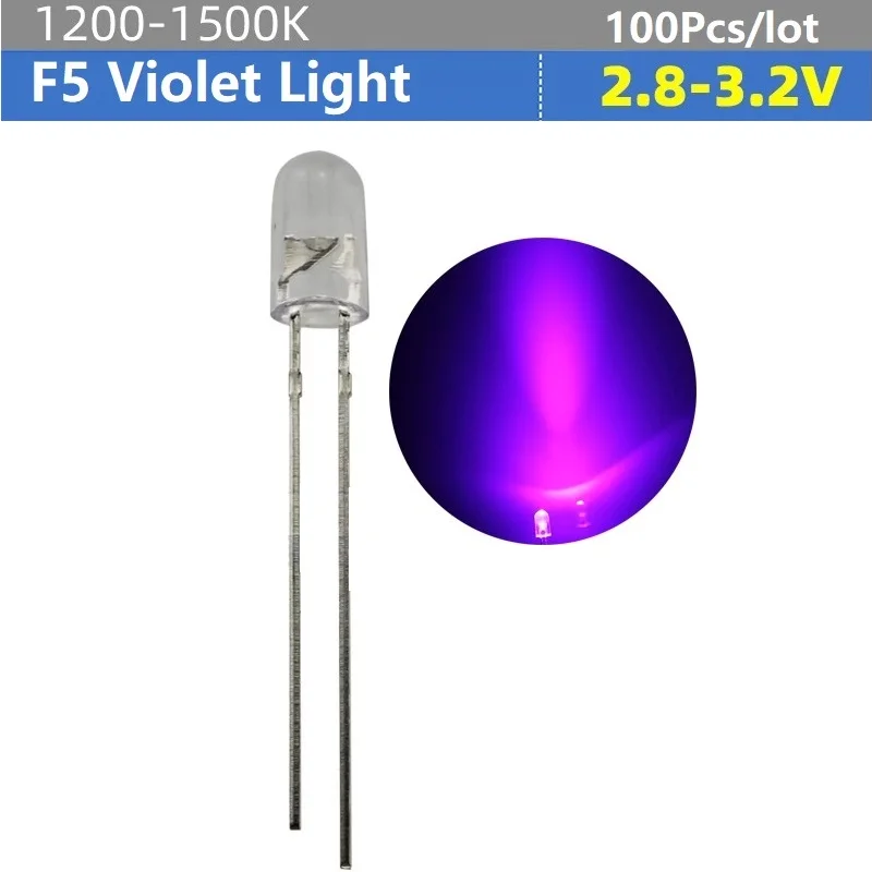 F5 Led Violet Light…