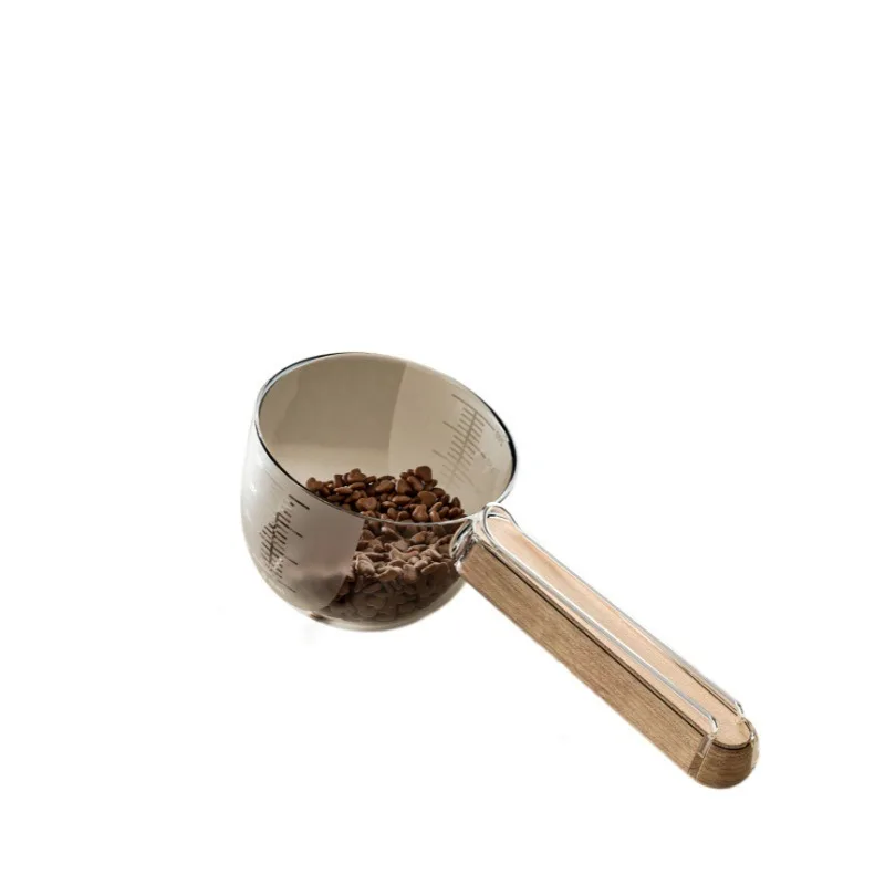 

Wood Handle Pet Food Scoop with Clip for Cats and Dogs Measuring Spoon Cat Food Dog Food Spoon Shovel Pet Feeding Supplies