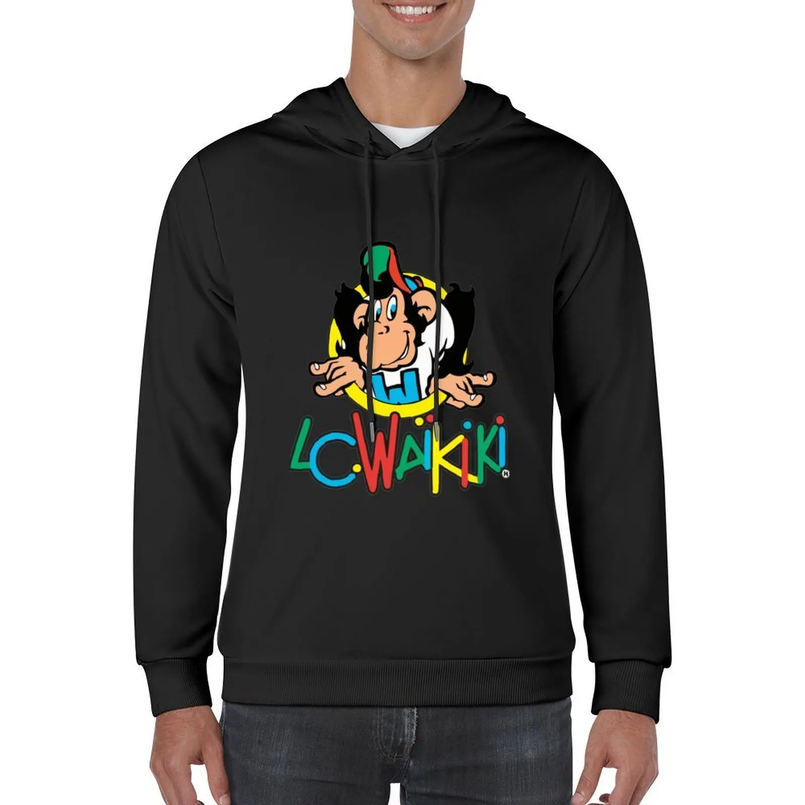 بضائع LC Waikiki Monkey الأساسية. هوديي الخريف الرجال العرق قميص مجموعة أنيمي الملابس الجديدة مقنعين المحملة #5