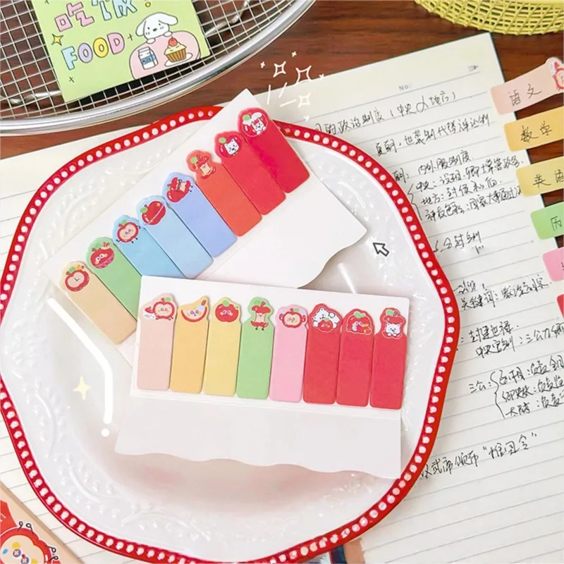 120 ورقة مؤشر كرتوني مذكرة لاصقة Kawaii Post مذكرة الوسادات ملصقات لطيف مدرسة مكتب طالب القرطاسية رسالة ملاحظات ملصق