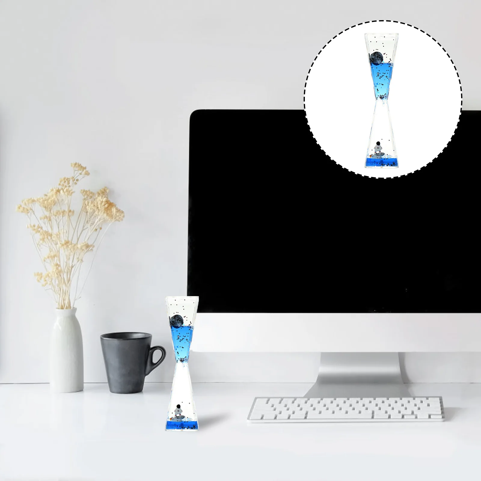 

Sky Drip Hourglass Desk Liquid Quicksand Timer Ornament Table Desktop Display Decor Collection Adornment Decoration
