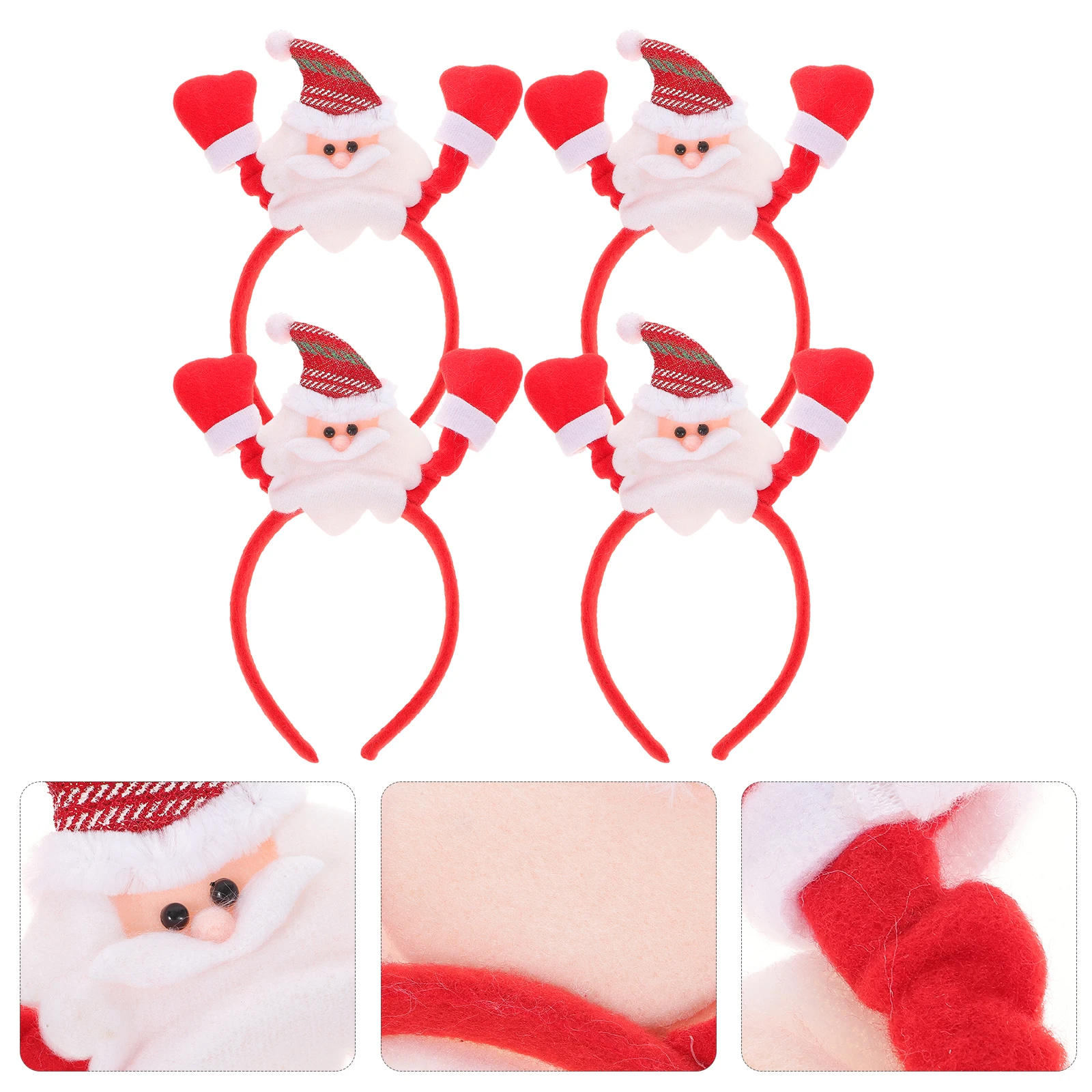 

4 шт., пряничный человечек, Санта-Клаус, рождественские ленты для волос, удобные для вечеринки, детский семейный подарок, рождественские ленты для волос