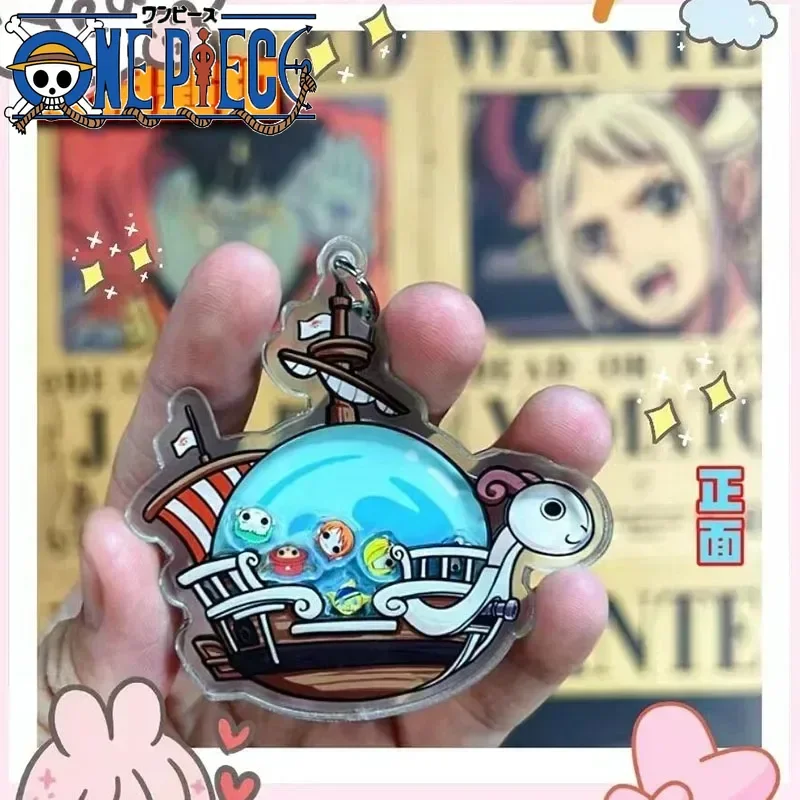 One Piece Keychain Anime Series Luffy Zoro Sanji Doll Acrylic Material Pendant Key School Bag Car Key Pendant Anime Lover Gift