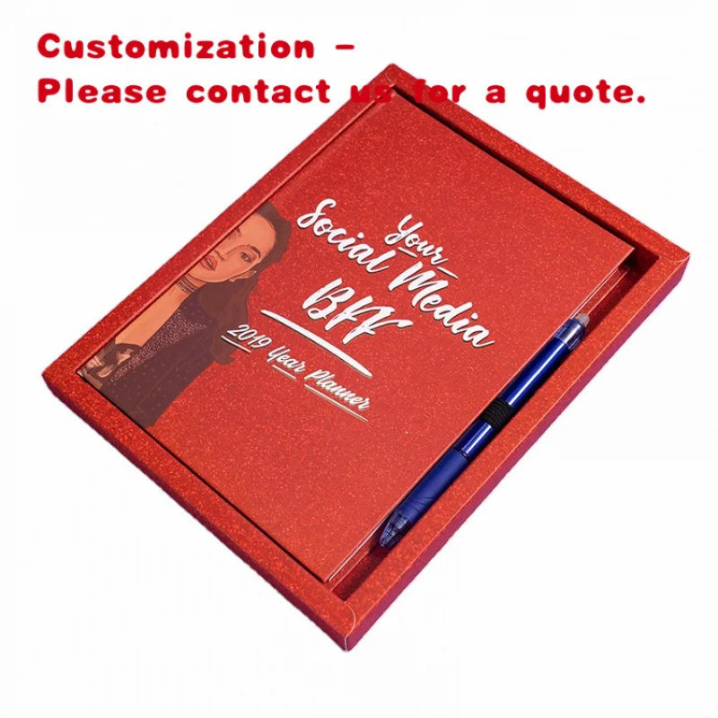 

custom.Custom Printed Leather Journals Luxury Dotted Grid Affirmation Journal with Box