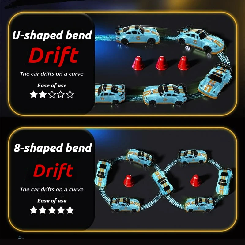 1/64 미니 RC 자동차 드리프트 데스크탑 4WD 풀 프로포션 레이싱카 입문용 스포츠카 레이싱 RC 장난감 어린이 새해 선물