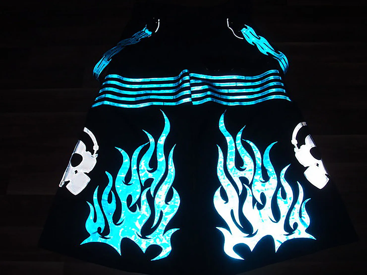 PHATTPANT celana phat pakaian rave reflektif untuk menari Melbourne Shuffle Biohazard C501