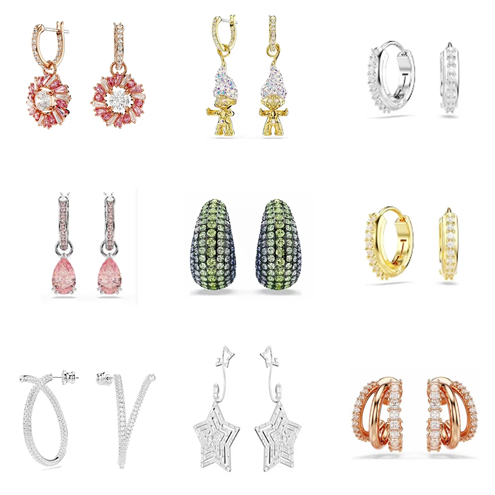 

Новые черные серьги с бриллиантами, украшенные розовыми бантиками, праздничные романтические подарки.