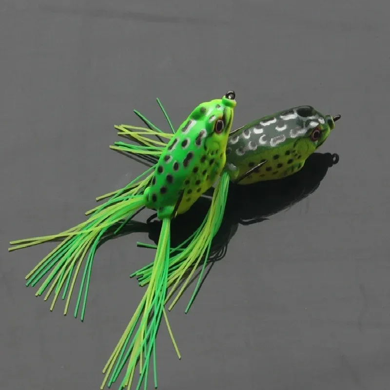 5Pc Simulated Toad Frog Soft Fish Bait Comes With Tassels To Mimic Live Animals And Attract Fishing Prey Outdoor Go Angling Tool