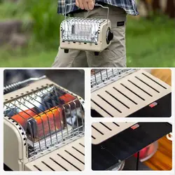 Camping Outdoor Stove Camping Warming Stove, Adjustable Heating Cooking Stove Camping Warming Heater with Storage Bag