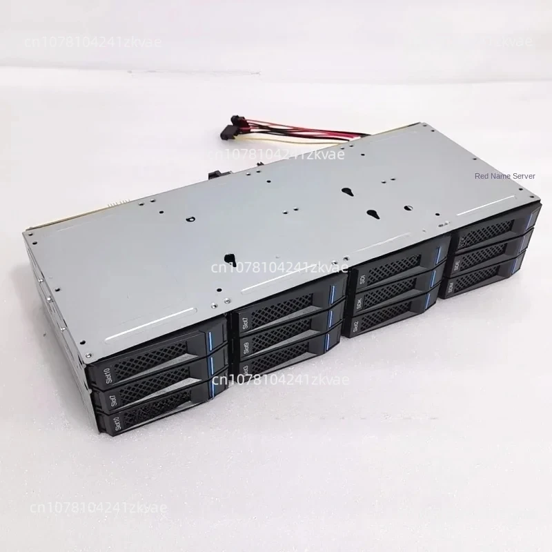 

12-Disk 3.5-inch hard disk cage hot-swappable 8087 interface D-type 4ping power supply SAS/SATA storage