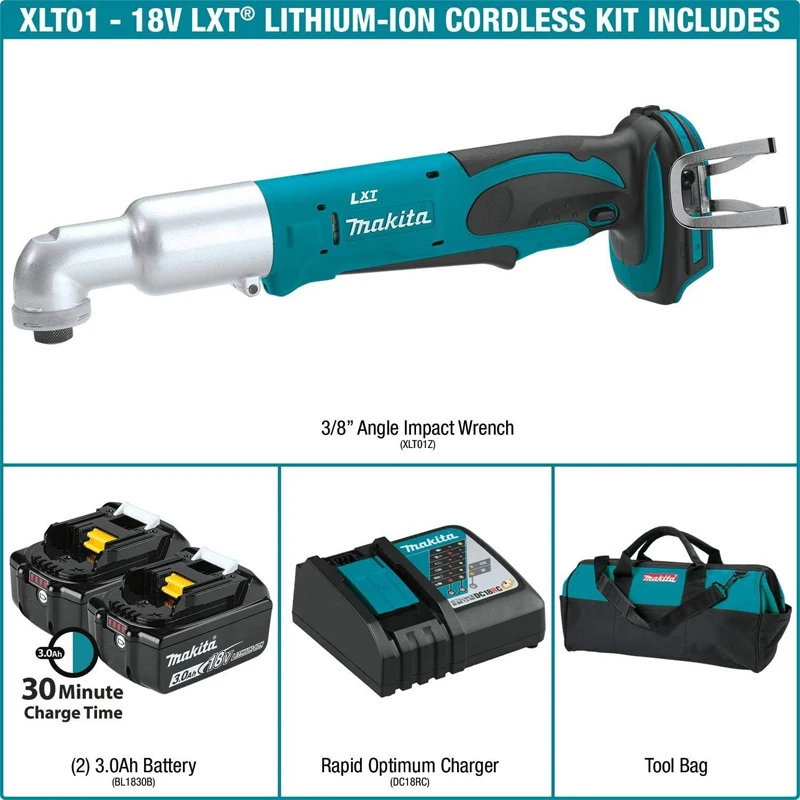 마키타 XLT01 18V LXT 리튬 이온 무선 앵글 임팩트 드라이버 키트