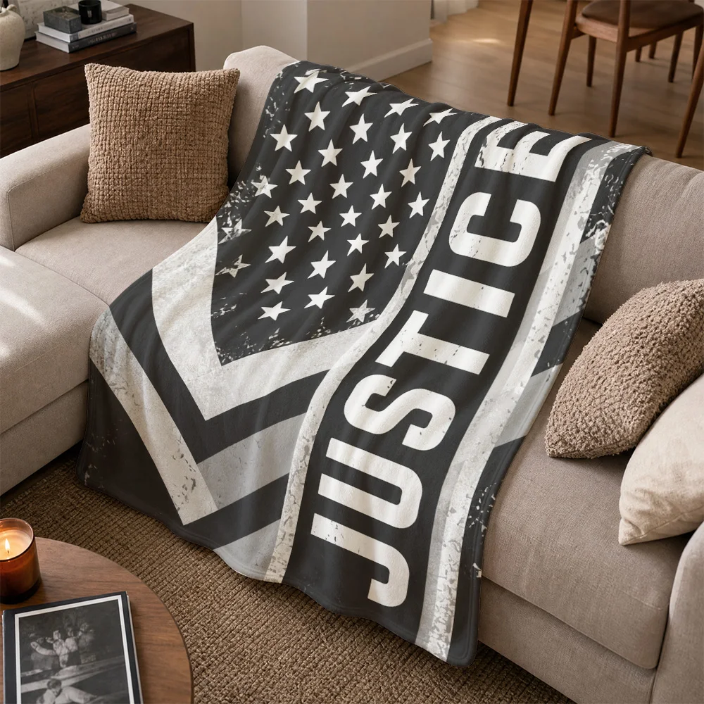 Patriotic American Flag Throw Blanket for Sofa Throw Cozy Winter Decorative USA Home Decor Giant Couch Blankie Gift for Men