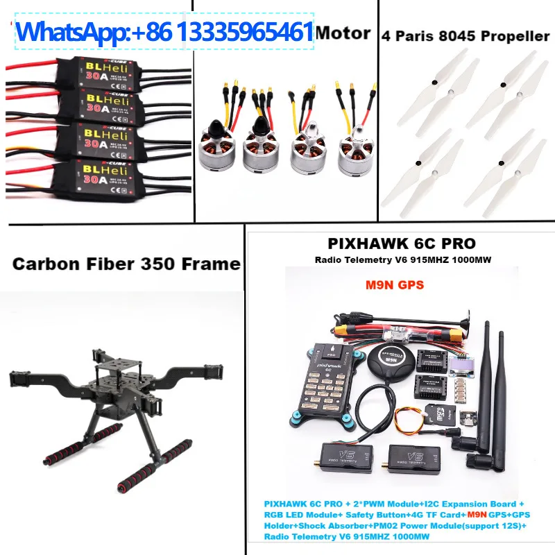 

Новый интеллектуальный дрон Bocube с открытым исходным кодом FLY350 PIXHAWK 6C M9N 915MHZ 1000MW