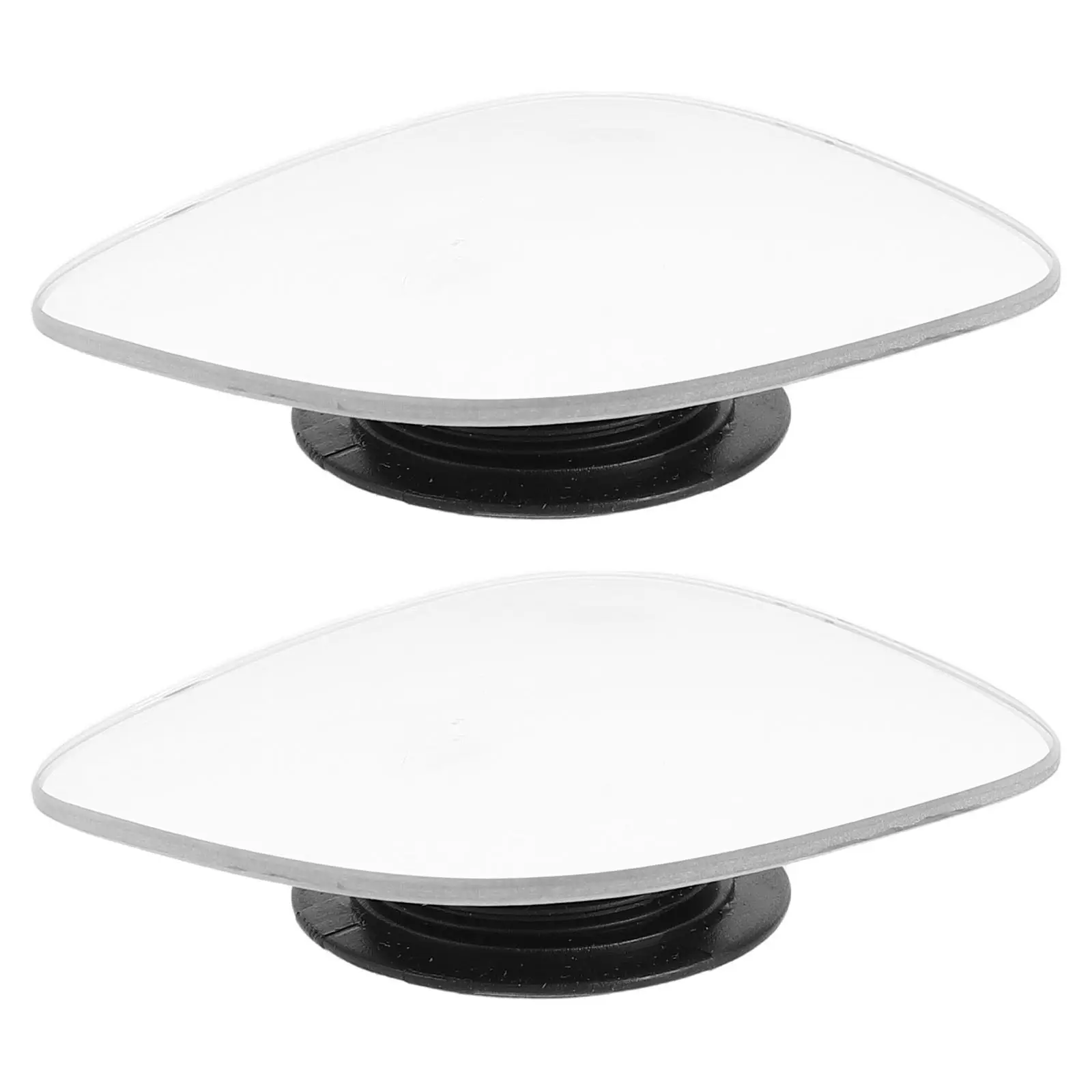 2Pcs Blind Spot Rear View Mirror Frameless Fan Shape Wide Angle Convex Glass for Car Suv Truck Reversing Parking Assistance