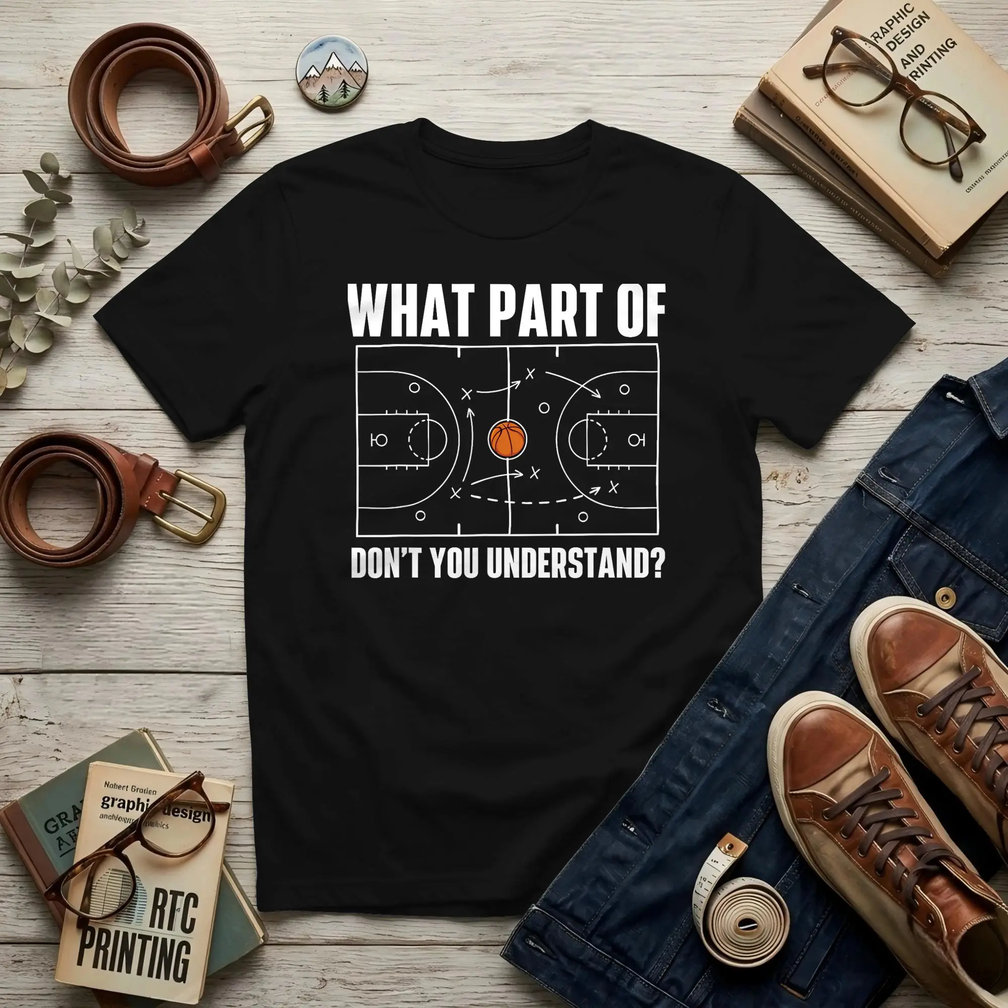 What Part of You Understand Basketball Player Men T Shirt Basketball  Tees Short Sleeve Crewneck 100% Cotton Summer Clothing