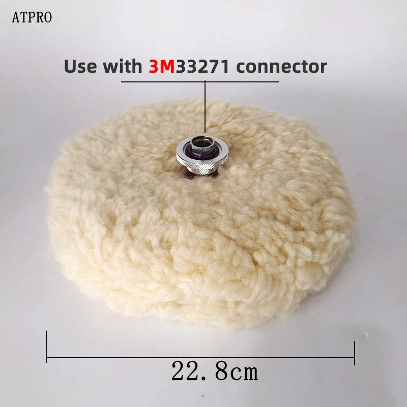 9-inch Double-sided Wool Tray Automotive Finish Beauty Polishing Waxed Wool Wheel 228mm Coarse Wool Grinding Ball