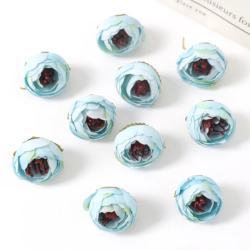 5/10/20 Stück Rosen Künstliche Blumen 3 cm Gefälschte Blumenköpfe für Heimdekoration Hochzeitsdekoration DIY Kranz Scrapbook Handwerk Geschenkbox – Detail 9