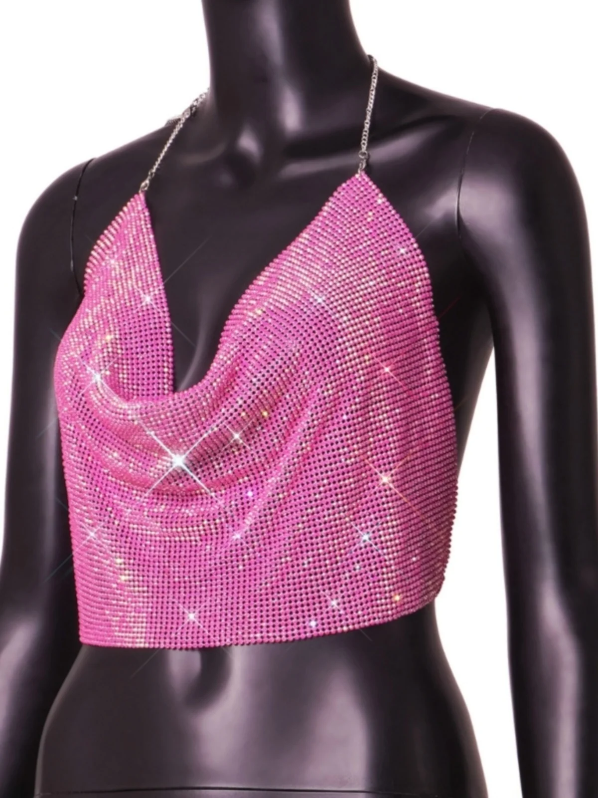 Sexy V-Ne Hanging Ne Sequin Strap Women's Top Street Sle Slim Fit ort Length  Color Summer Faion Trend