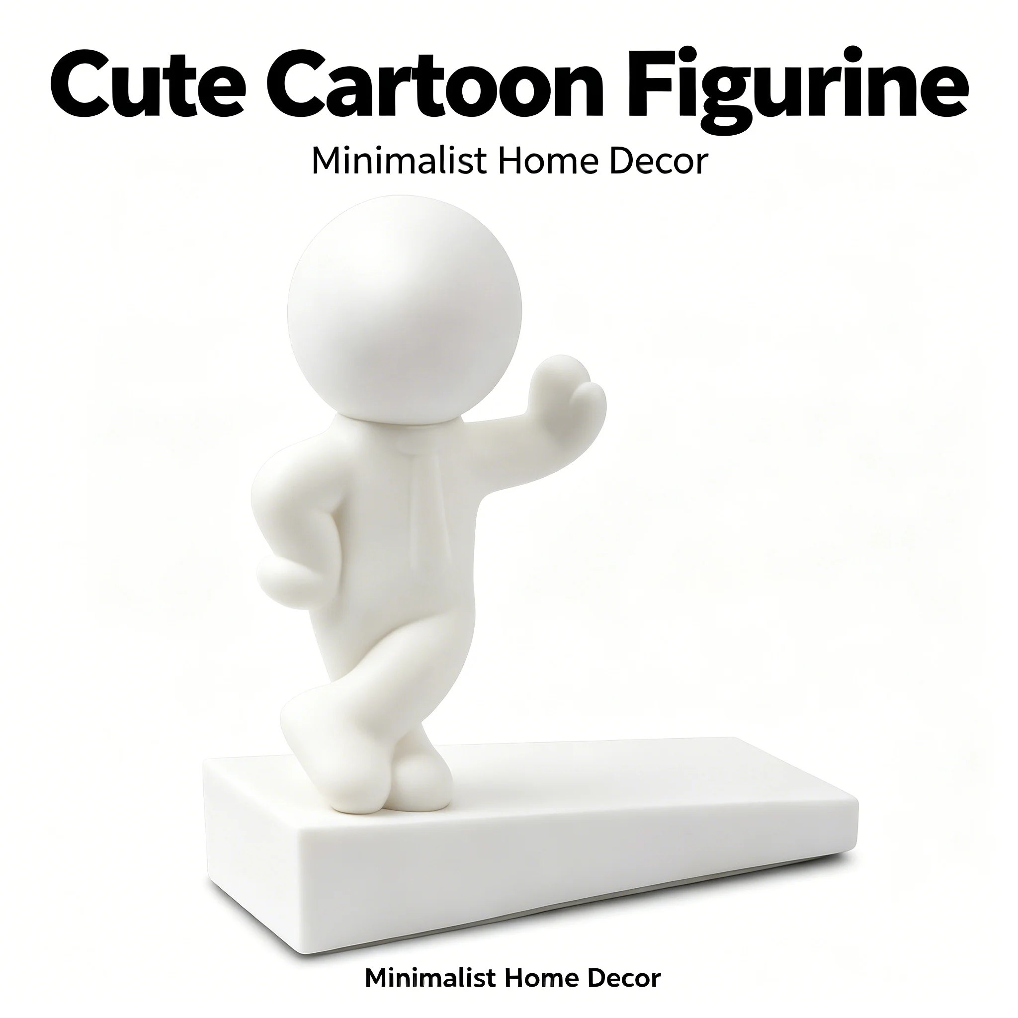 

White Cute Cartoon Human Figure Door Stop Minimalist Home Office Decor Anti-slip Door Plug Wedge Shape Desk Accessories