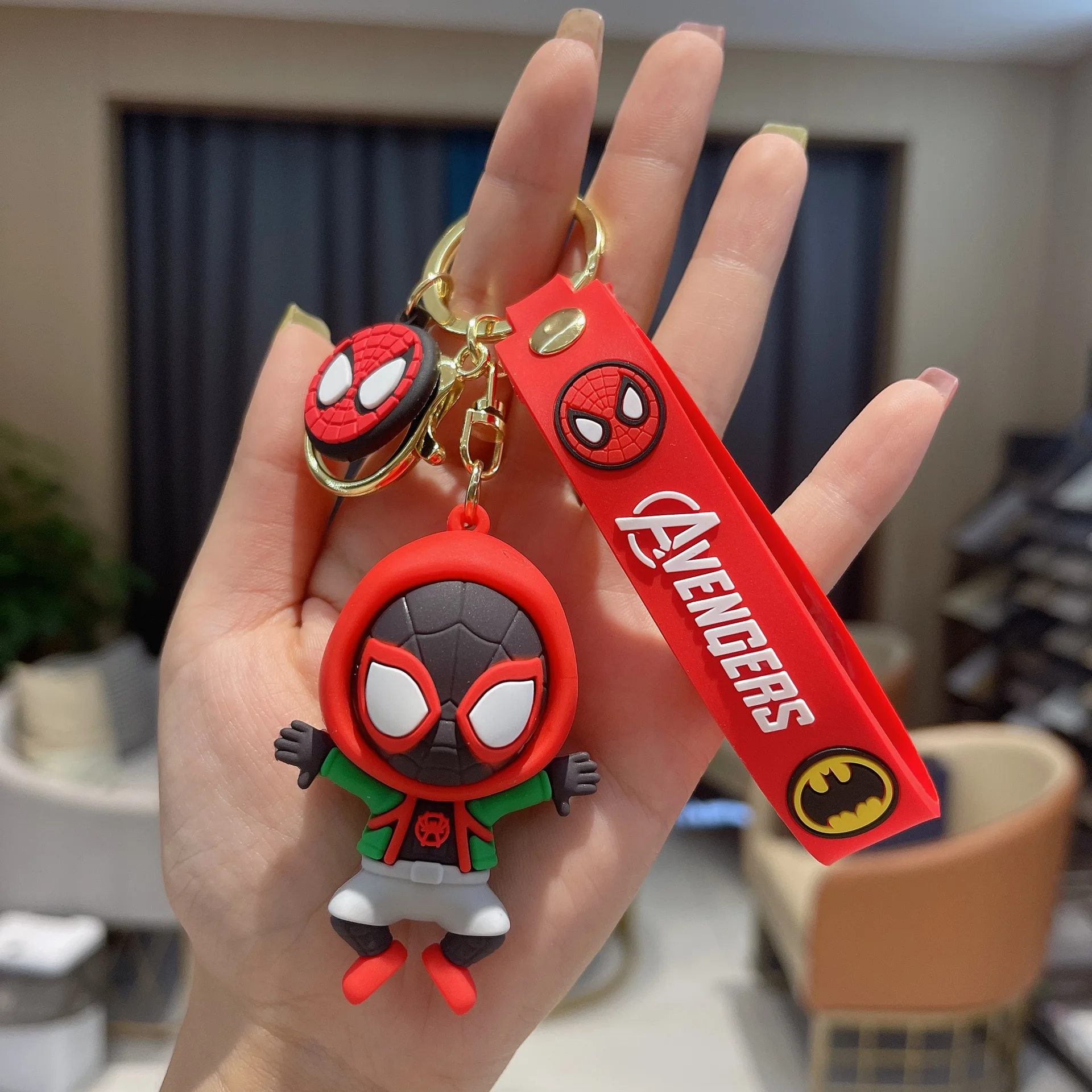 Disney-Porte-clés pendentif Spider Man Cartoon Anime, porte-clés de voiture, bague JOKey, sac de téléphone, bijoux de face, cadeaux pour enfants