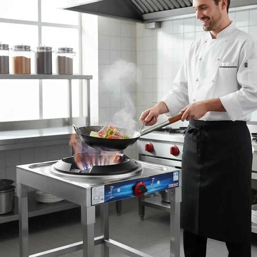 

Коммерческая жестокая пожарная плита низкого давления, плита на сжиженном газе с защитой от пламени, автоматическое отключение газа