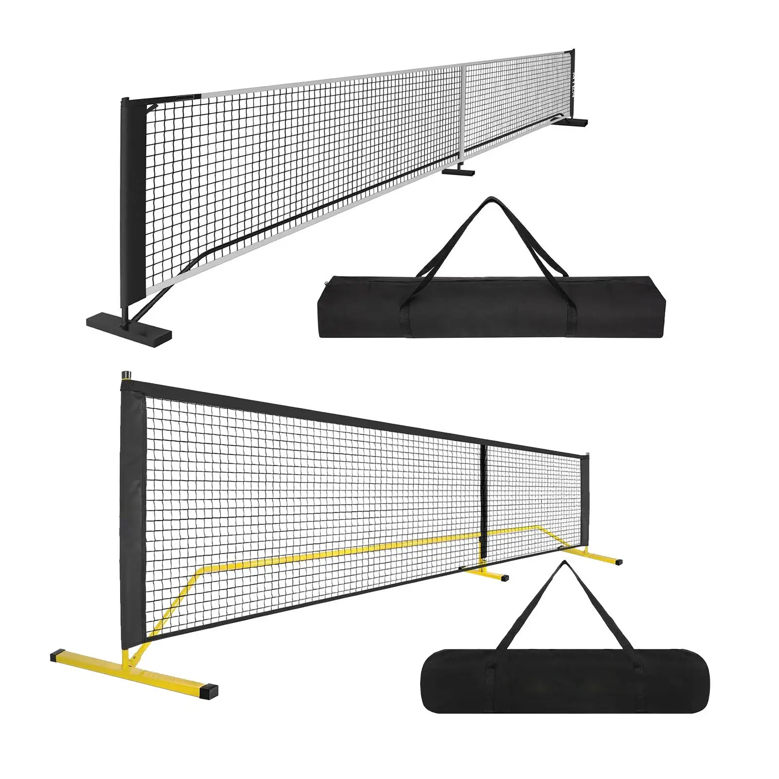 Portable Pickleball Net System Metal Frame 22ft Regulation Size Net with Bag