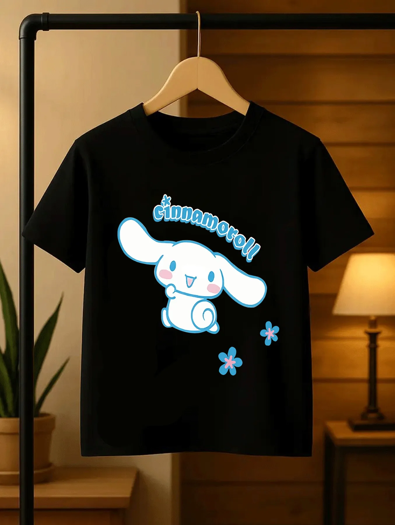 Cute Kawaii Hello Kitty Print Series Printed Character T-shirt, Cute and Fashionable Trend, The First Choice for Shopping