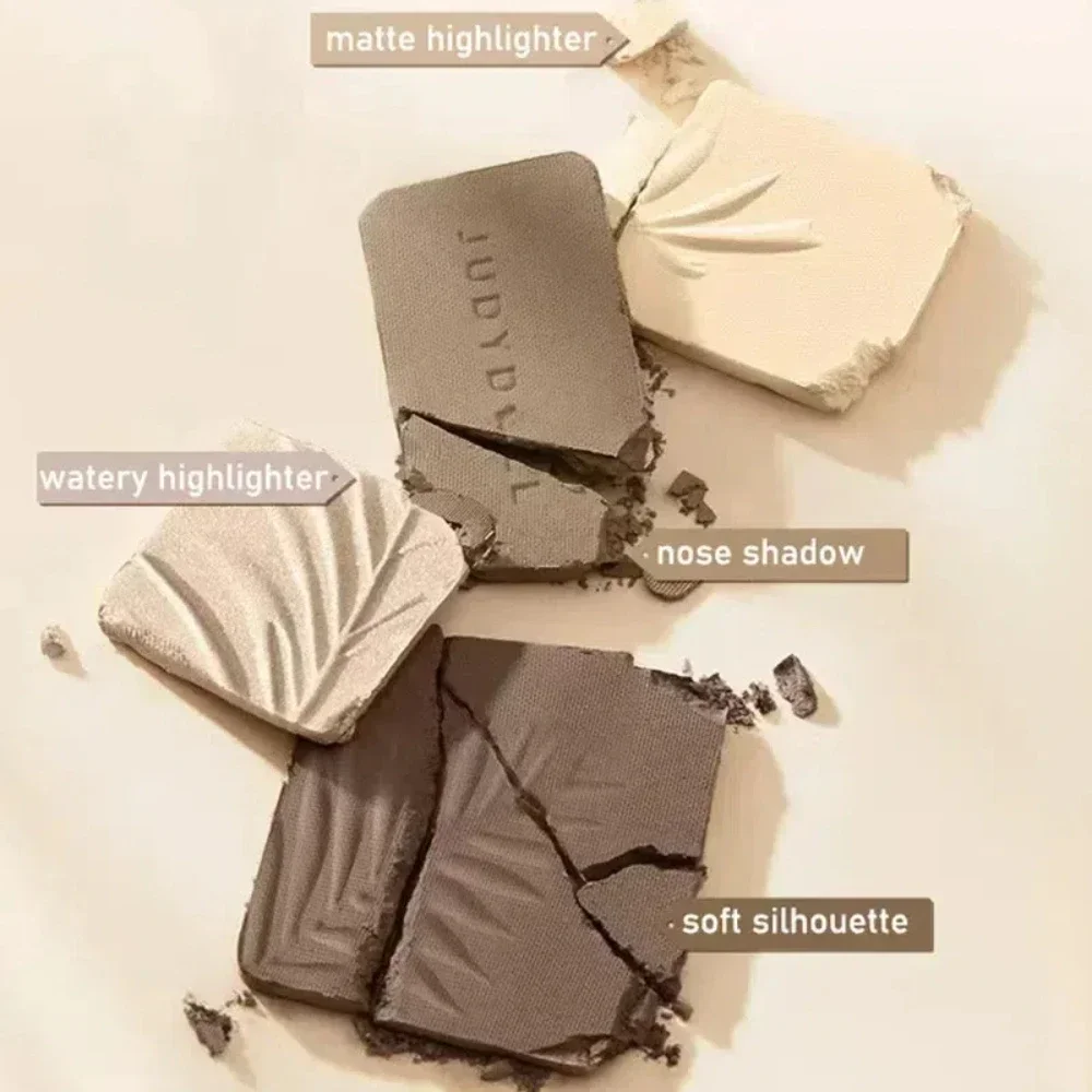 لوحة تحديد وجه Judydoll ، غير لامع ، ساطع ، ظل ثلاثي الأبعاد ، توهج دائم ، مسحوق لامع ، مستحضرات تجميل #5