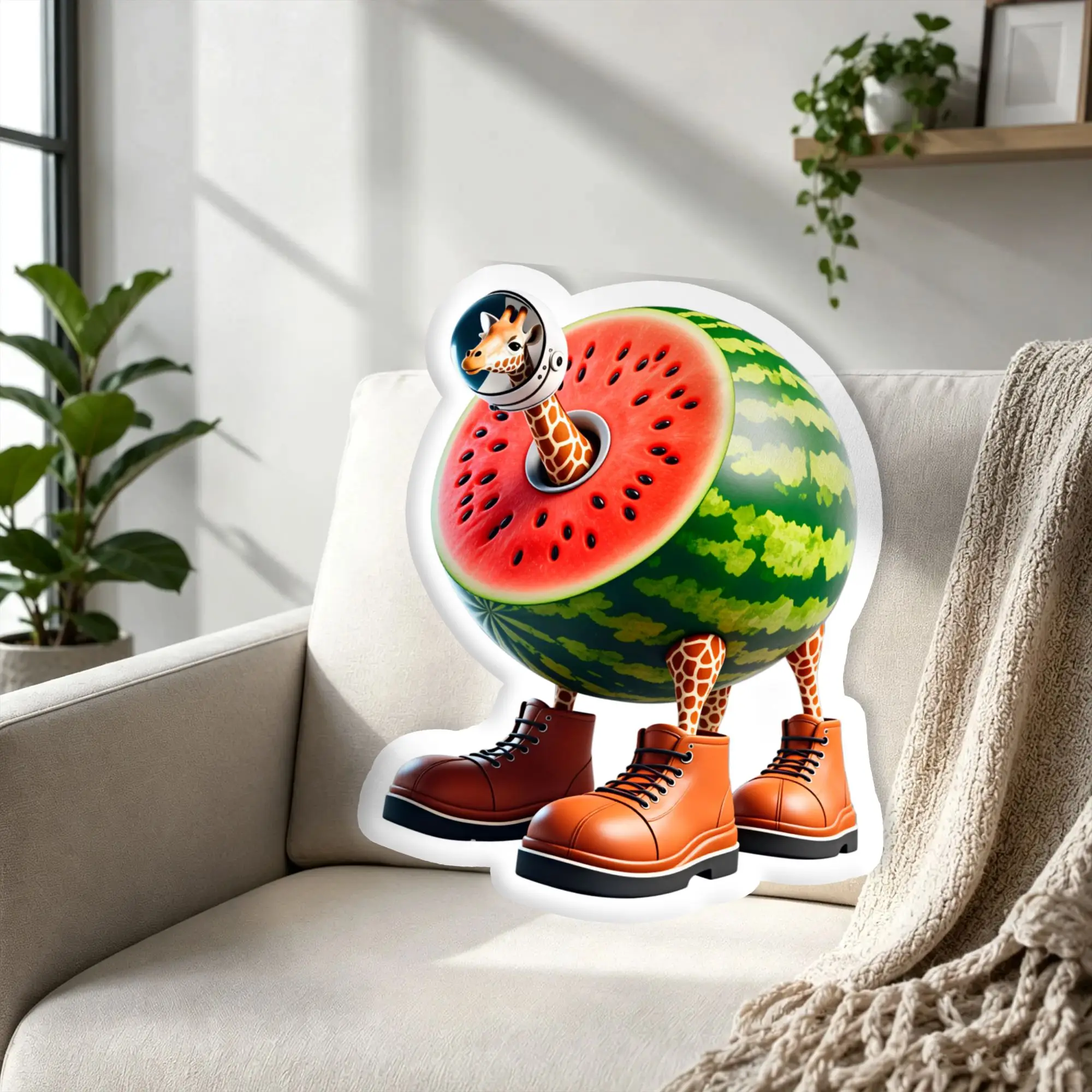 Customized Photo Italian Brainrot Throw Pillow Humorous Funny Meme Anime Stuffed Pillow Home Decor