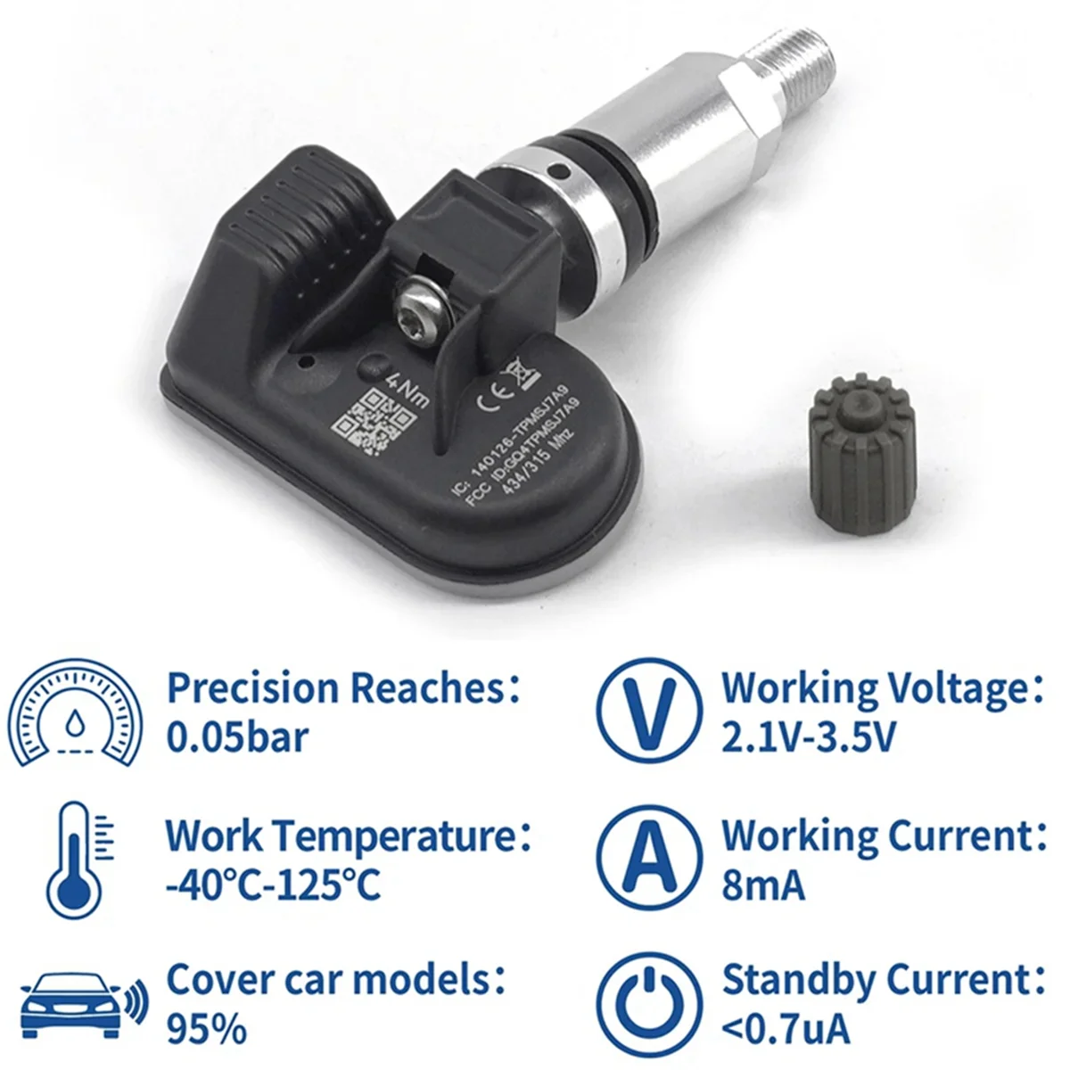 أجهزة استشعار نظام مراقبة ضغط إطارات السيارة مستشعر TPMS لأودي A3 A4 A5 فولكس فاجن CC 1K 0907253 ه 1 ك 0907255 ج 1 ك 0907253 د، ب #5