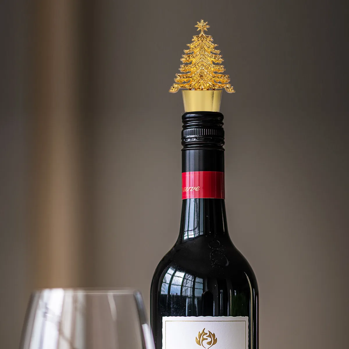 

1 шт. Металлическая пробка для бутылок, заглушка для вина из сплава, декоративная пробка в форме елки для вина