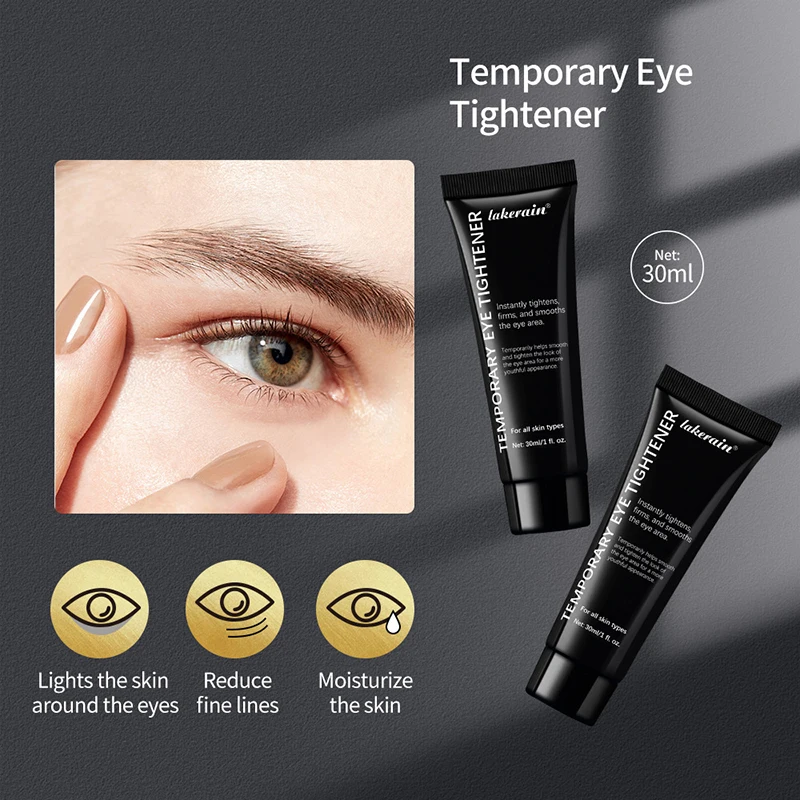 Crema para ojos instantánea para apretar las arrugas, reafirmante, suave, nutre los ojos, elimina la grasa de los ojos, bolsas, hinchazón, cuidado de la piel, crema de masaje para ojos