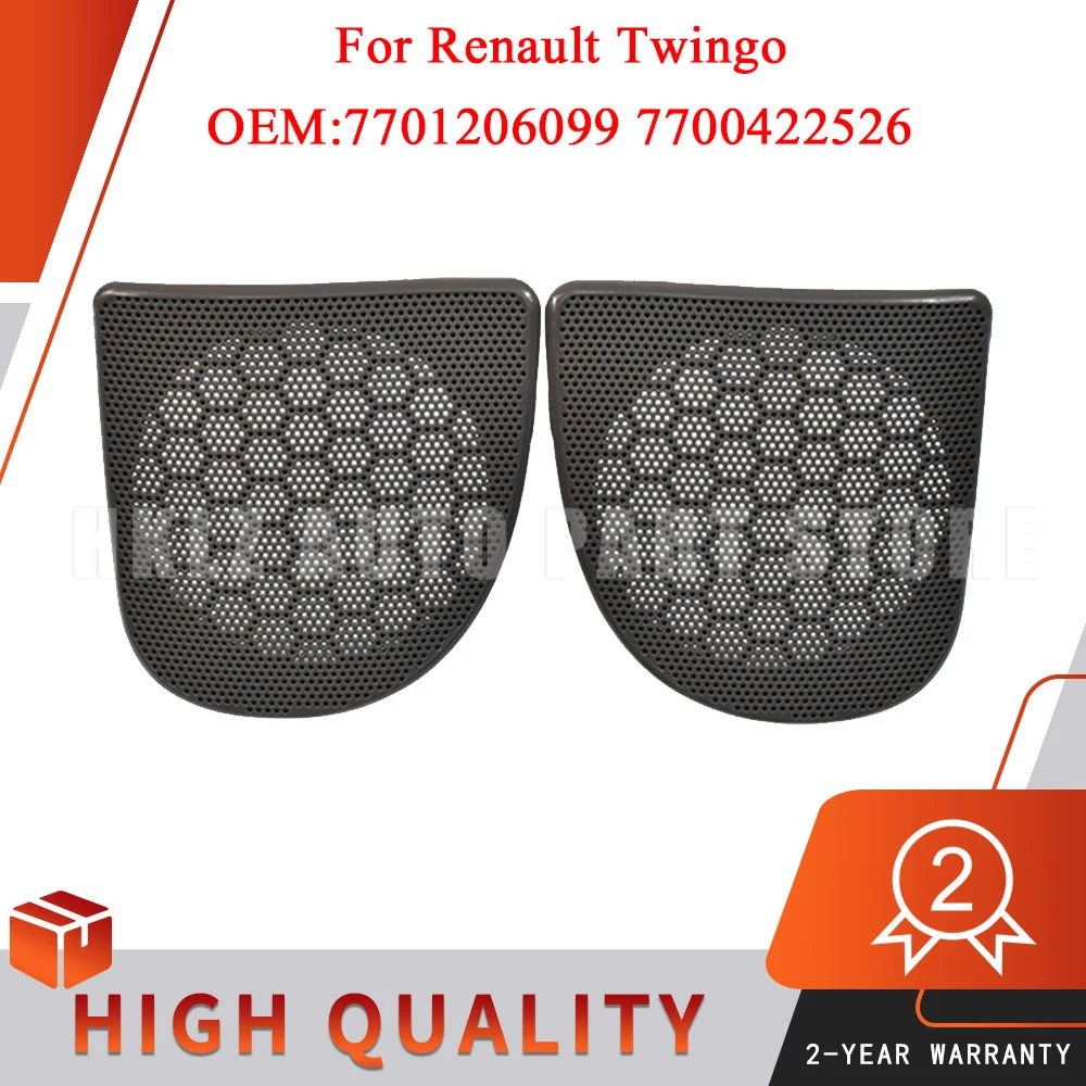 Auto-Frontlautsprecherabdeckung, 2 Stück, links und rechts, Kühlergrill, Lautsprecherkappe für Renault Twingo, graues Lautsprechergitter 7701206099 7700422526 – Detail 1