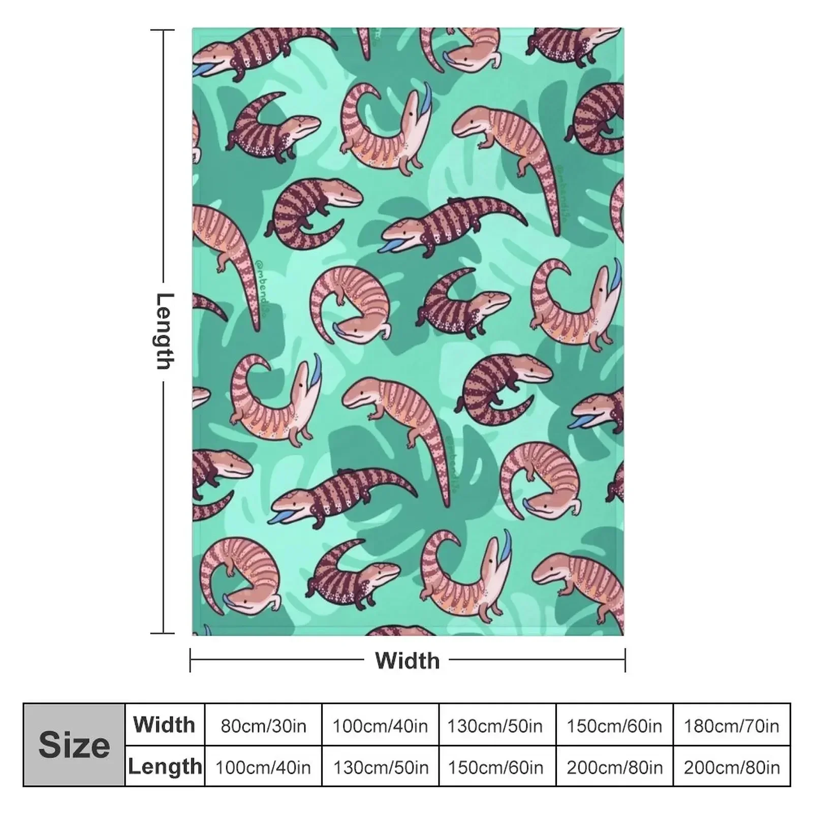 Blue Tongue Skink Throw Blanket Luxury Thicken Blankets For Bed Thermals For Travel Comforter Blankets