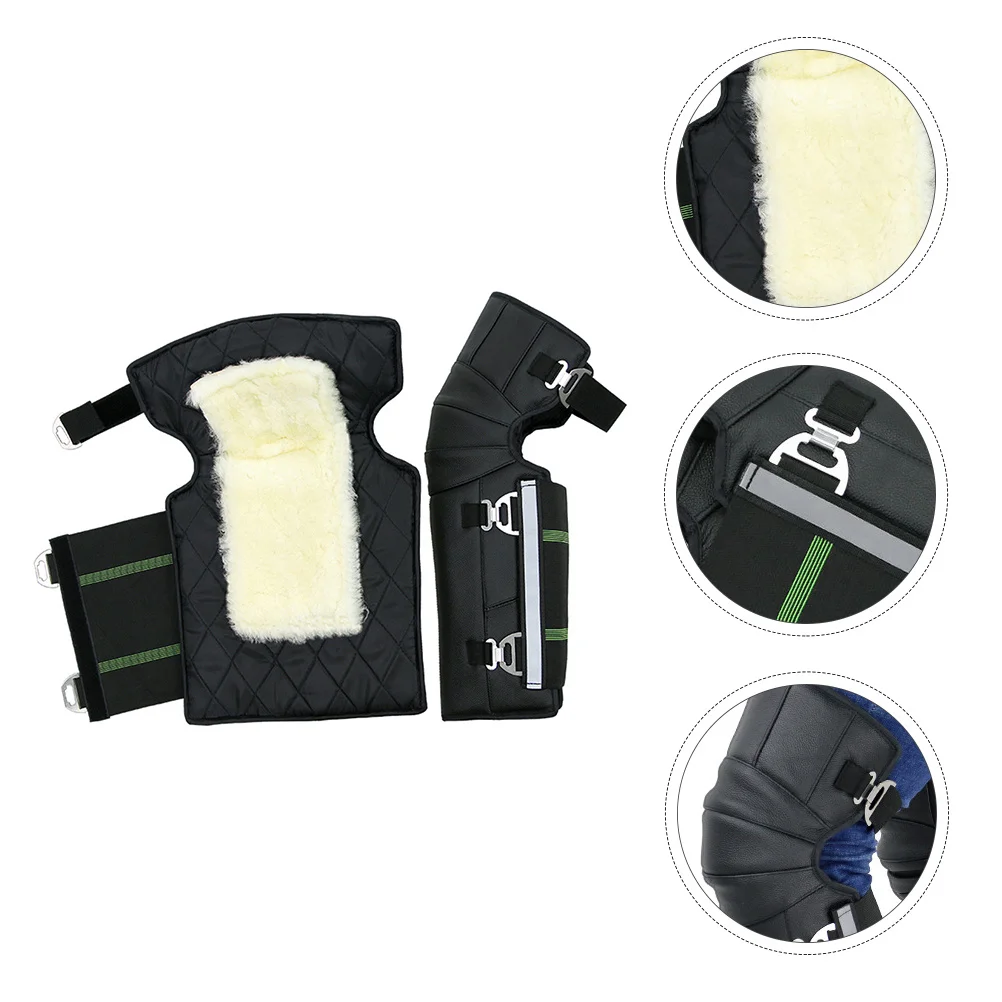 

1 пара мотоциклетных защитных наколенников, ветрозащитные, теплые, регулируемые, гибкие, зимние, с наколенниками, зимние, теплые