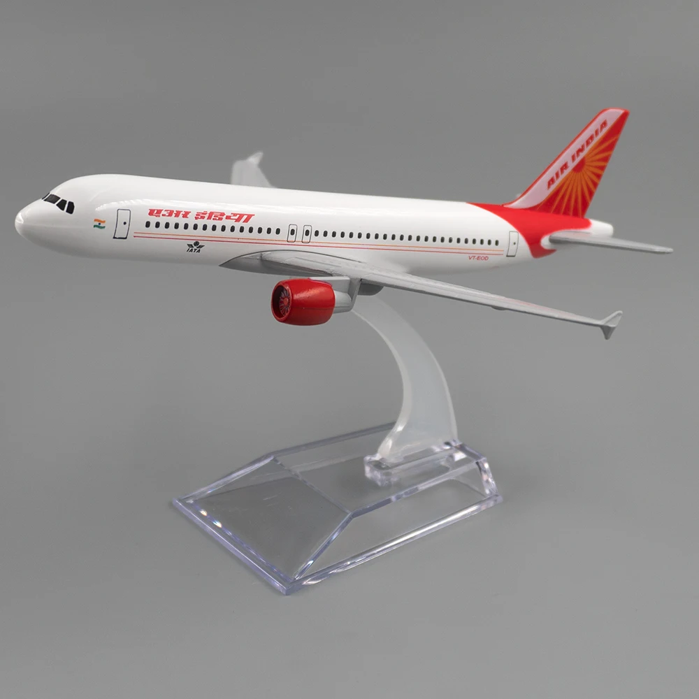 1/400 Scale Alloy Aircraft Airbus a320 Air India 16cm Plane Model Toys Decoration Children Kids Gift for Collection