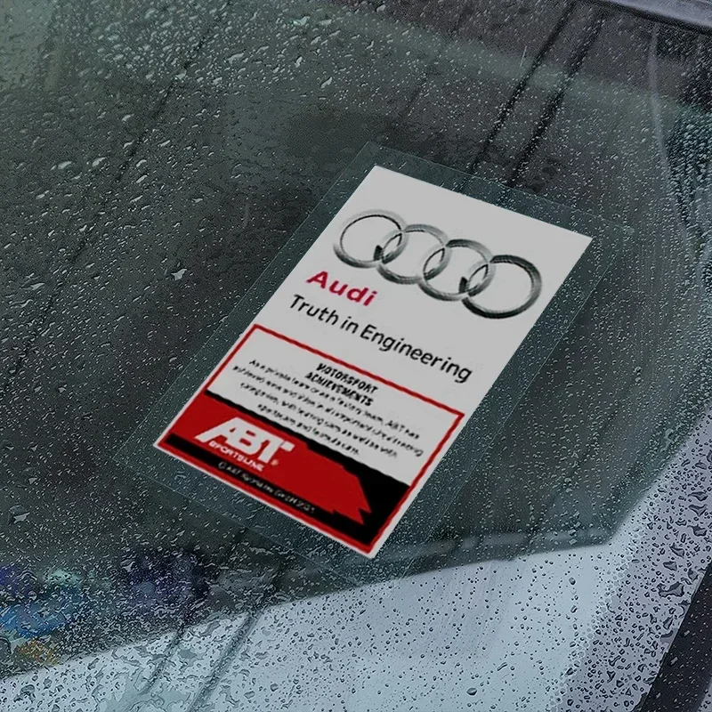 Auto Standard Aufkleber Im Auto Elektrostatische Aufkleber Für Audi Zubehör S6 S4 S5 S7 TT B8 8P 8V RS5 RS6 Q5 Q7 Auto Windschutzscheibe Logo