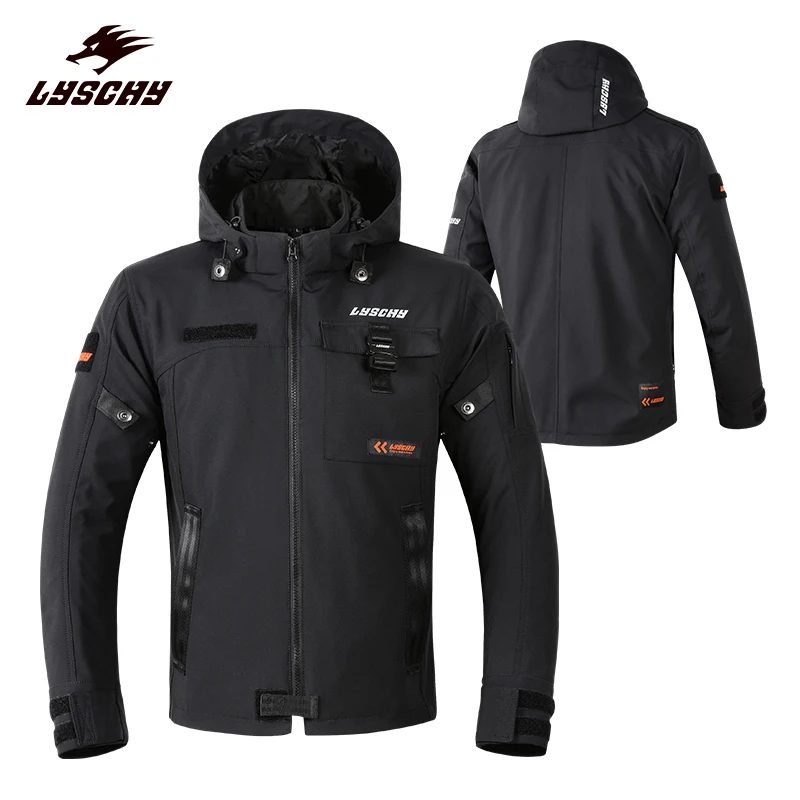 Four Season LYSCHY Motorcycle Riding Detachable Warm Lining Cloth Men Winter CE Anti-drop Warm Leisure Motorcycle Racing Jacket