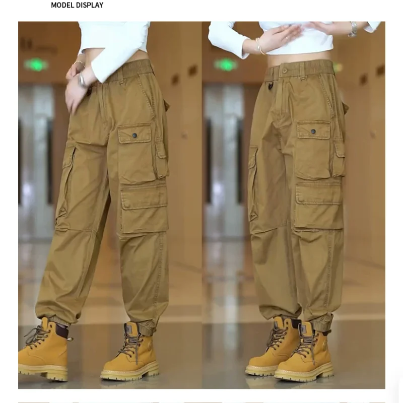 American Men's Workwear Loose Leg Pants With Patchwork Casual Pants