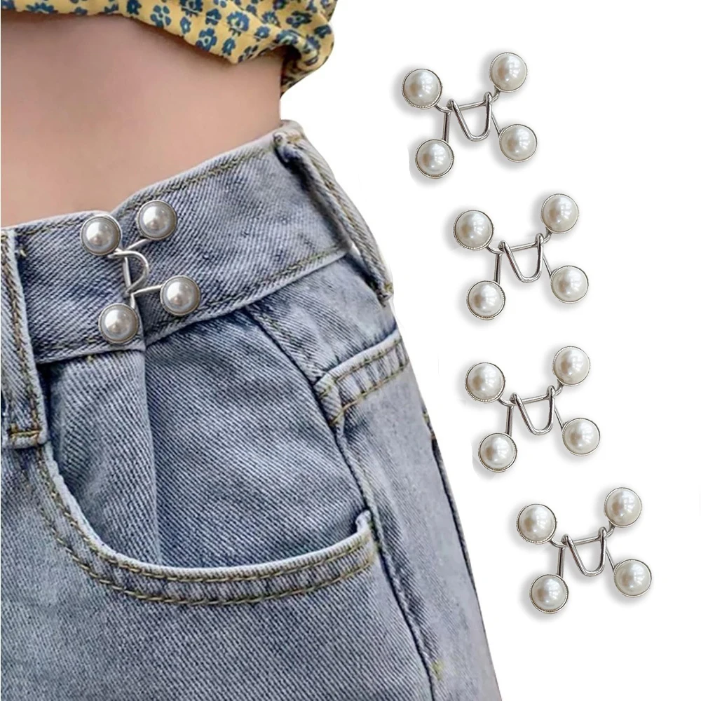 

1/2/4 Sets Jeans Button Tightener,Pant Waist Tightener, Button Pins for Jeans, Button for Jeans to Make Smaller Waist Tightener
