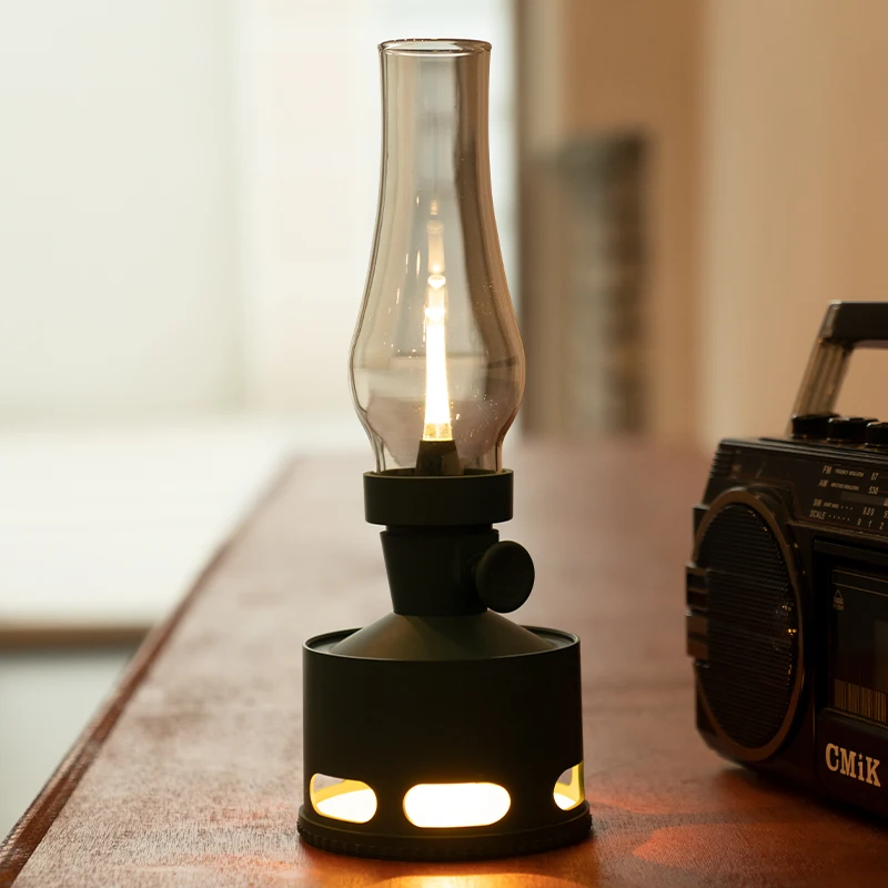 

Retro 3000K LED Old Oil Lamp 10 Level Dimming Rechargeable 4000mAh Living Room Beside Table Lamp Portable Light