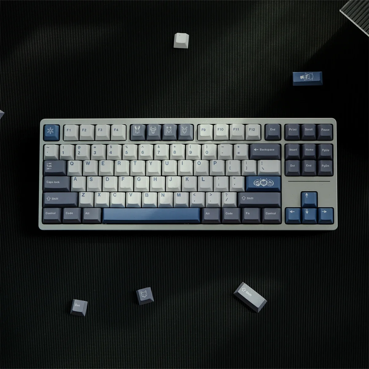 KBCaps PBT Материал 129 клавиш GMK Arctic круг краска Сублимация Вишневый профиль колпачки для MX Переключатель GK75 GK96 колпачки клавиатуры