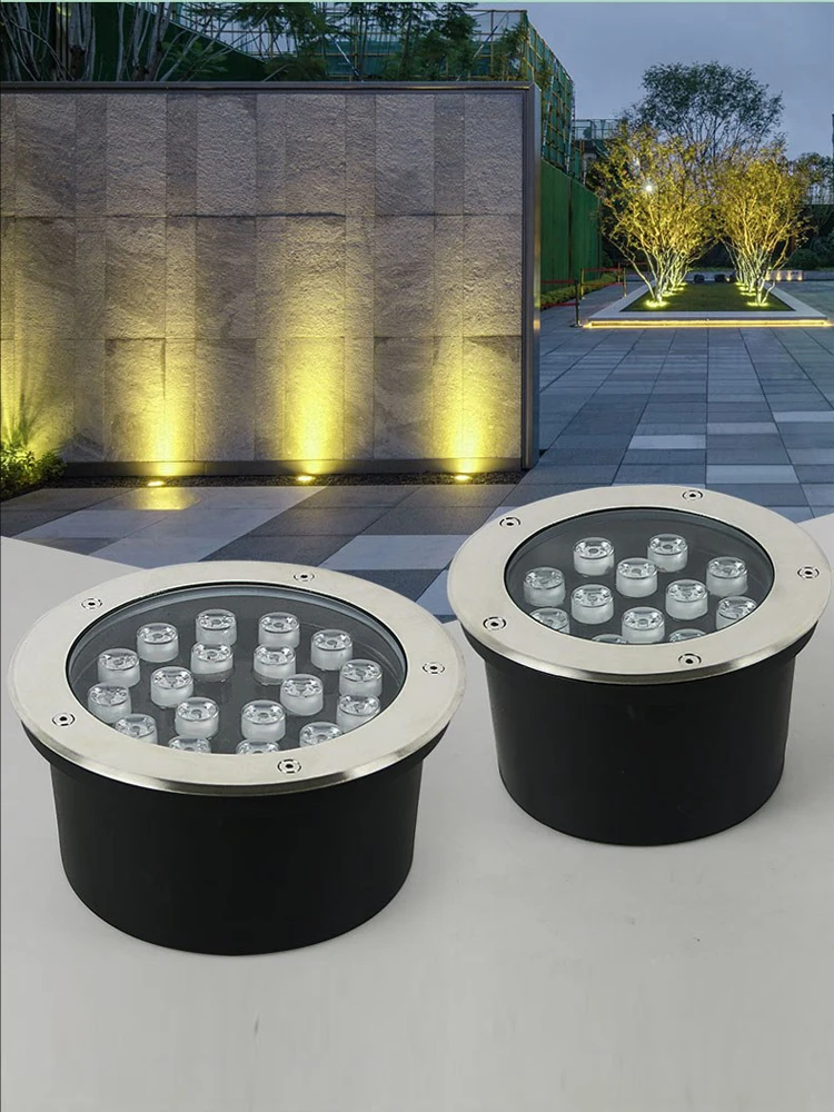 Outdoor IP68 Waterproof LED Light Garden Underground 1W 3W 6W 9W Outdoor Buried Garden Path Spot Recessed Deck Floor Lighting