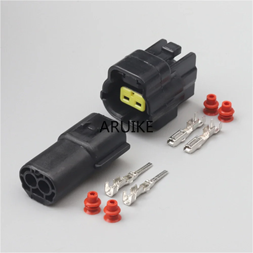 10 Set 2 Pin Female Male Waterproof Wire Connector Plug Car Auto Sealed  Truck Denso Connectors 174354-2 174352-2