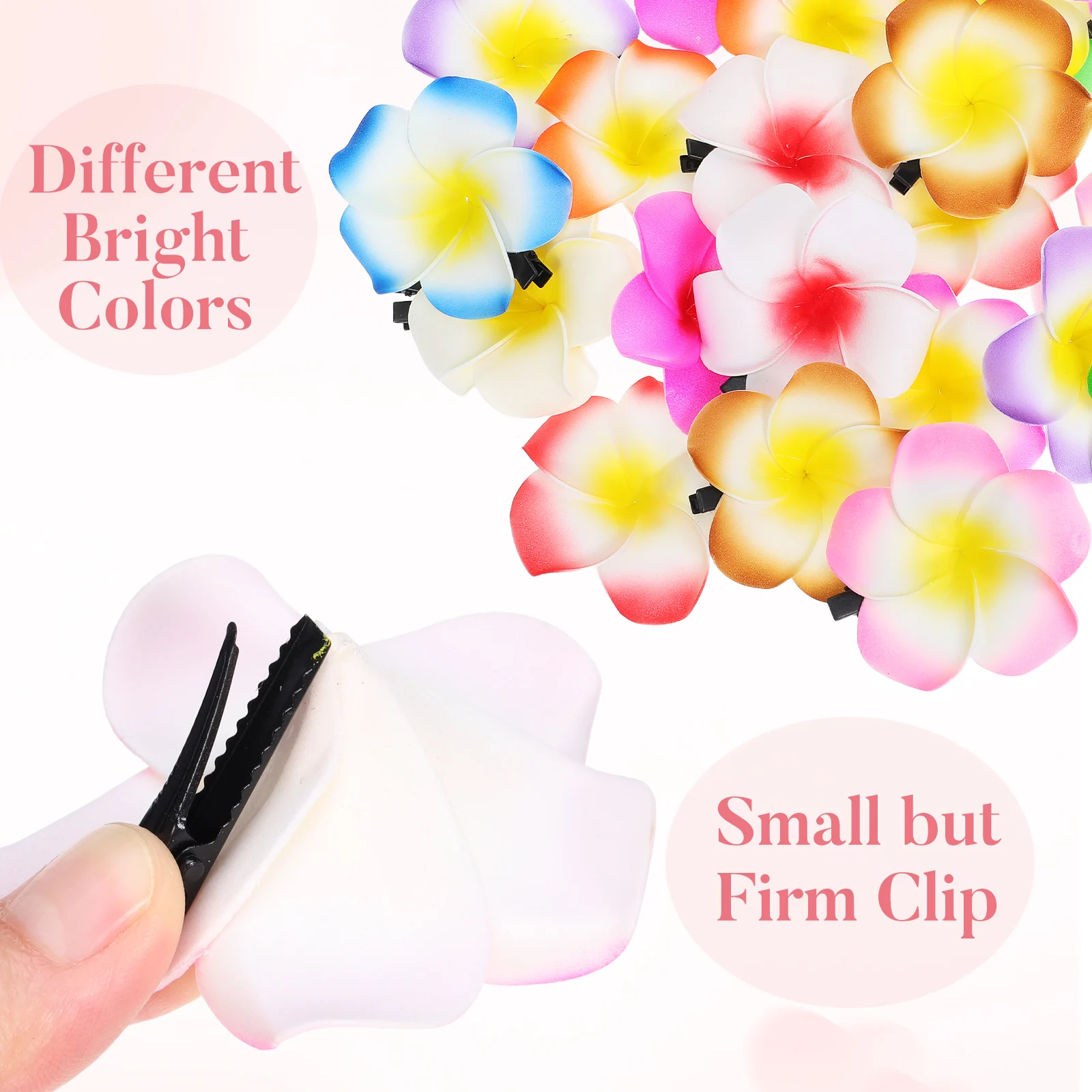 

24 шт. FRCOLOR 2,4-дюймовая заколка для волос с гавайским цветком плюмерии, аксессуар для волос для пляжной вечеринки, украшения свадебного мероприятия (12 цветов)